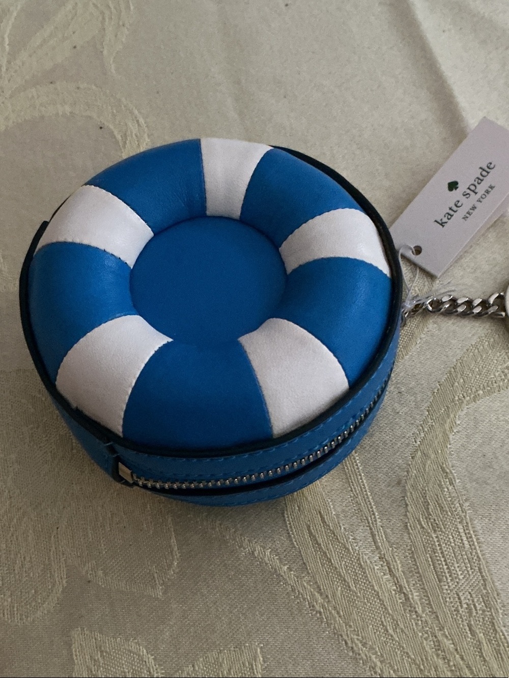 kate spade Kids Blue & White Lifesaver Coin Pouch